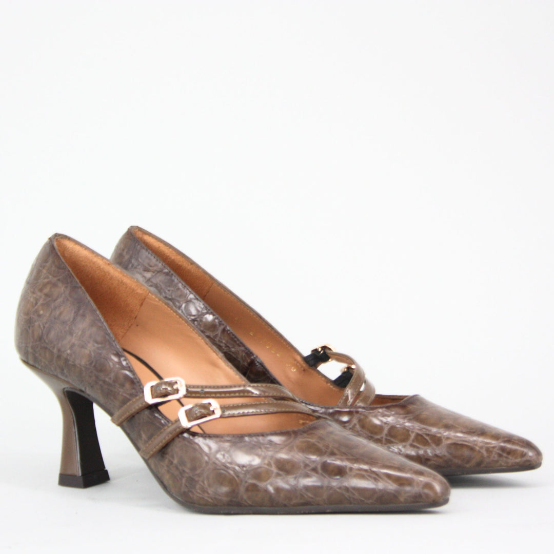 Lodi GENILA Taupe Leather Pumps