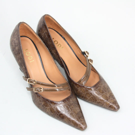 Lodi GENILA Taupe Leather Pumps