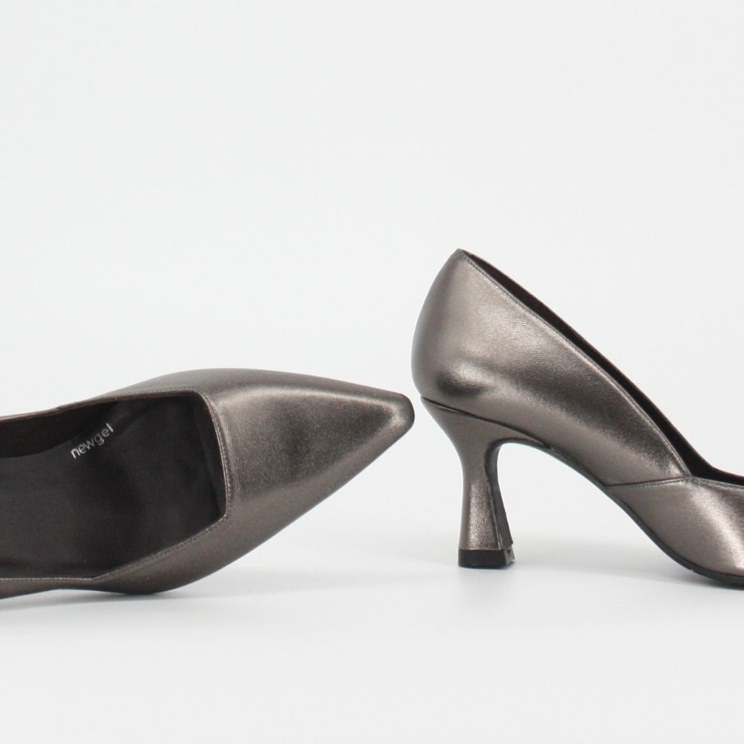 Lodi GENIUS Gunmetal Leather Pump