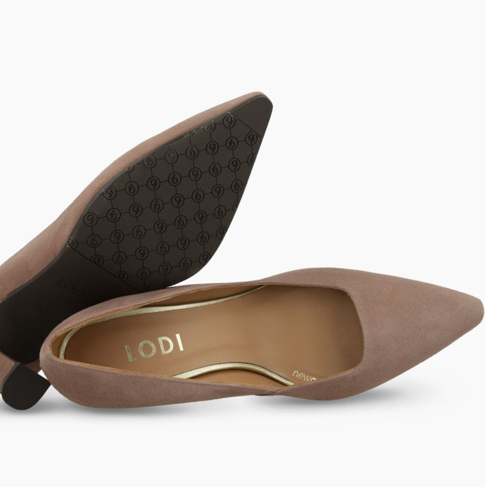 Lodi GENIUS Nude Suede Pumps