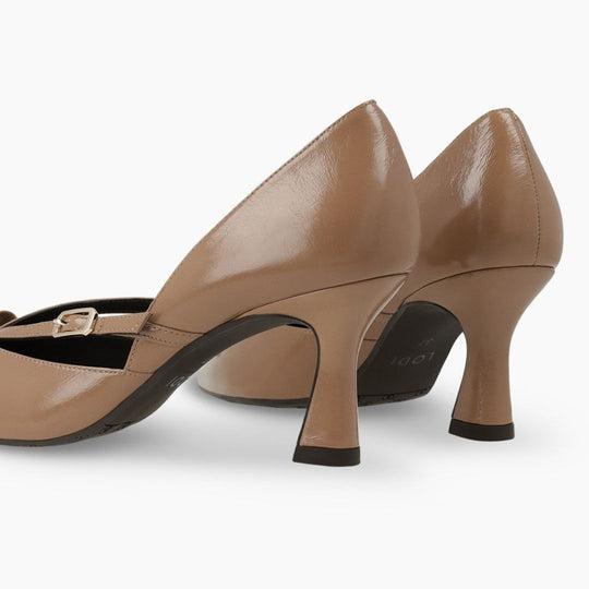 Lodi GRAY Beige Leather Pump