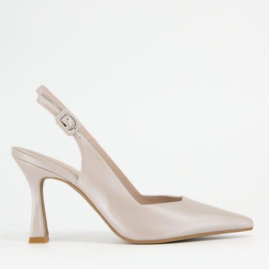Lodi JUCO Blush Pink Leather Slingback Pumps