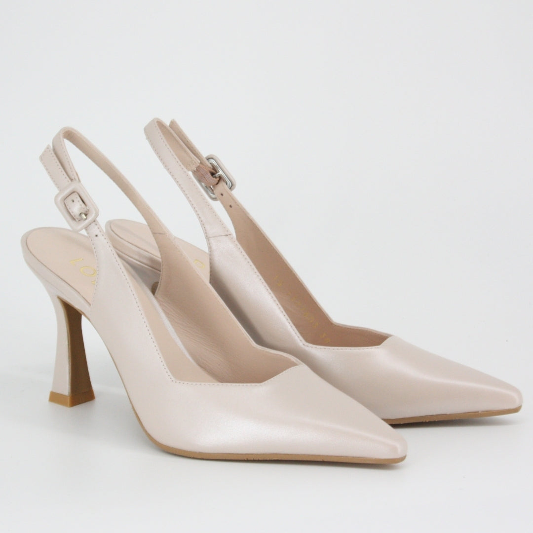 Lodi JUCO Blush Pink Leather Slingback Pumps