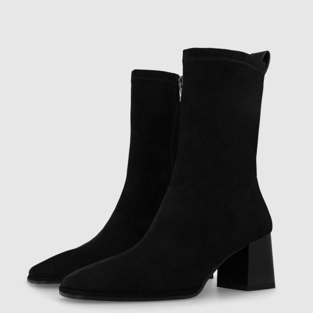 Lodi JADE Black Suede Ankle Boots