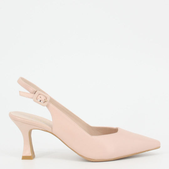 Lodi JUCO Champagne Leather Slingback Pumps