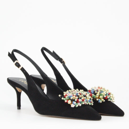 Lodi KLESA Black Slingback Court Shoes