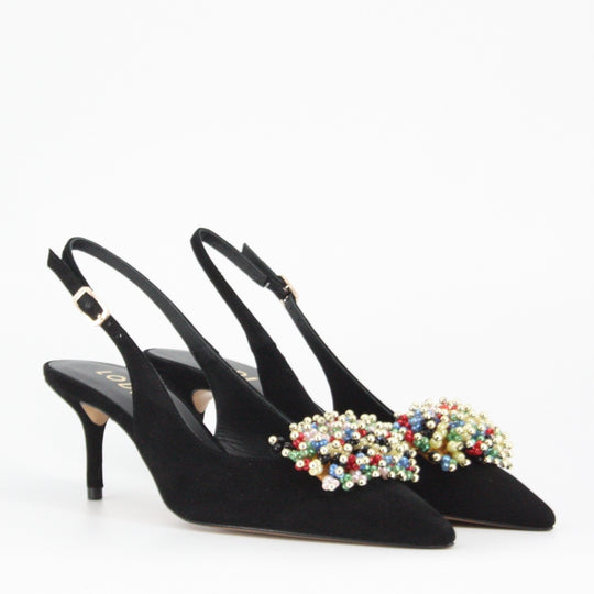 Lodi KLESA Black Slingback Court Shoes