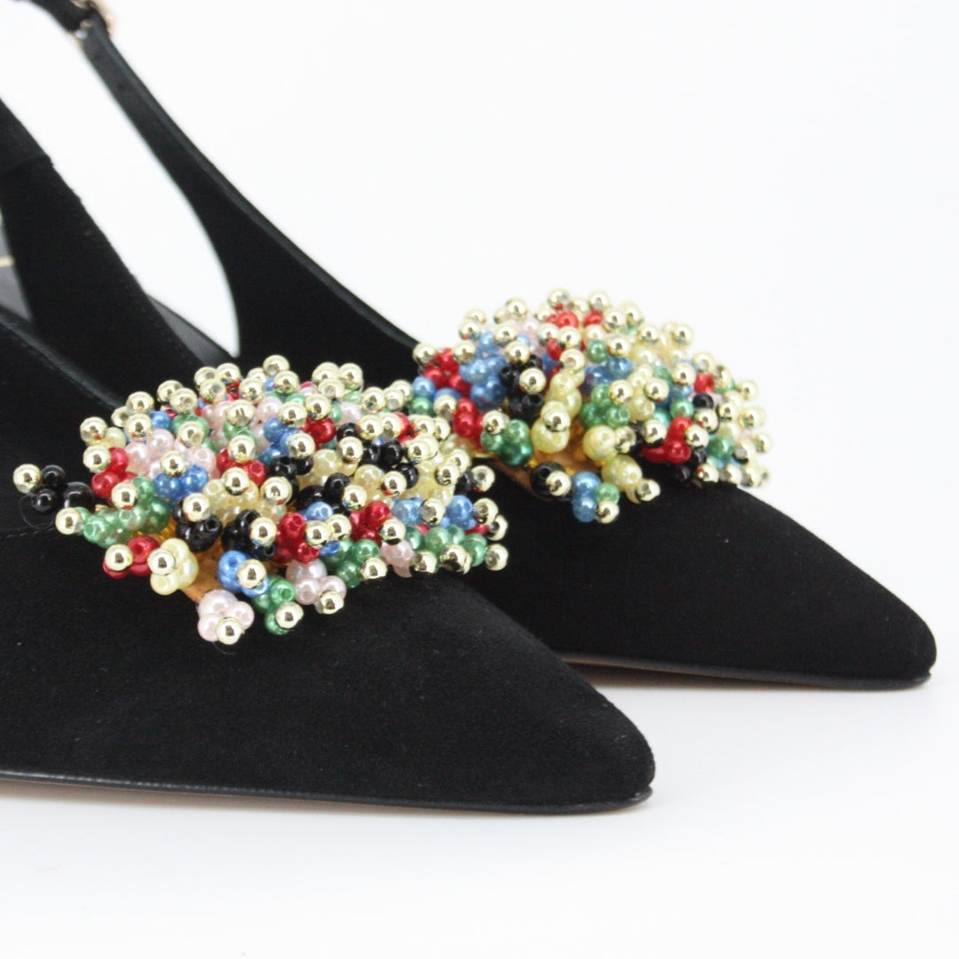 Lodi KLESA Black Slingback Court Shoes