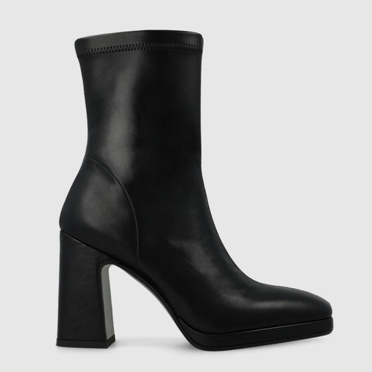 Lodi LAIRA Black Leather Ankle Boots