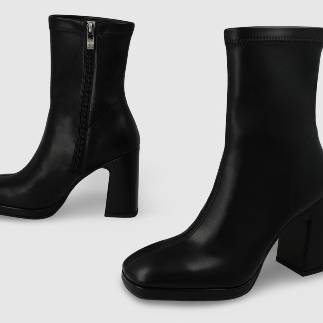 Lodi LAIRA Black Leather Ankle Boots