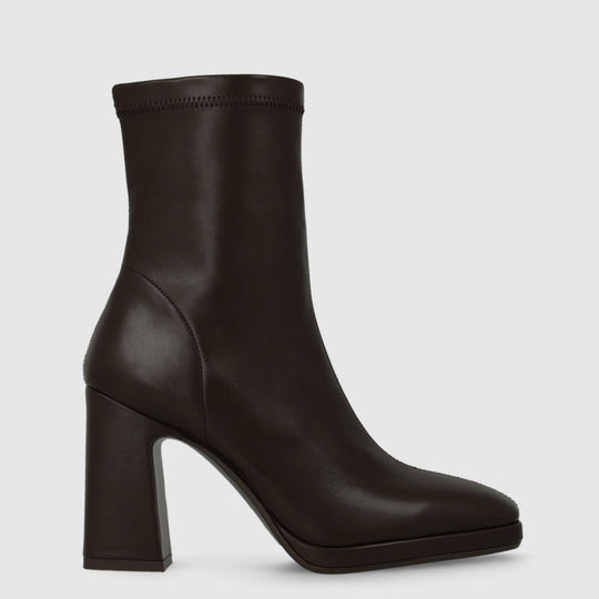 Lodi LAIRA Chocolate Leather Ankle Boots