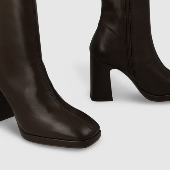 Lodi LAIRA Chocolate Leather Ankle Boots