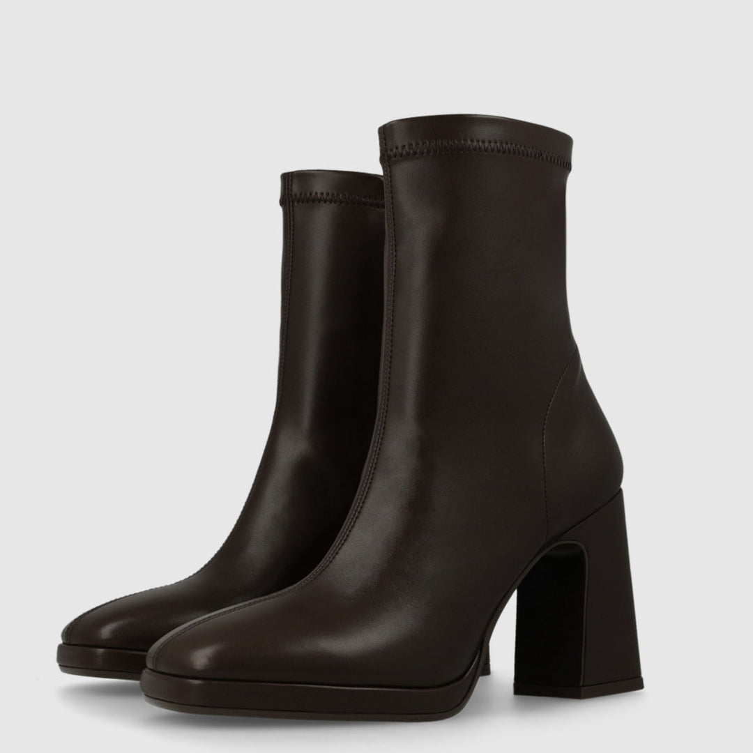 Lodi LAIRA Chocolate Leather Ankle Boots