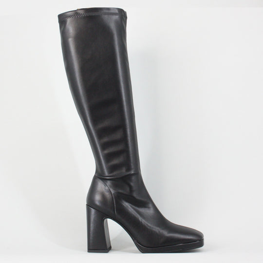 Lodi LIMBO Black Leather Knee High Boots