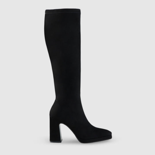 Lodi LIMBO Black Suede Knee High Boots