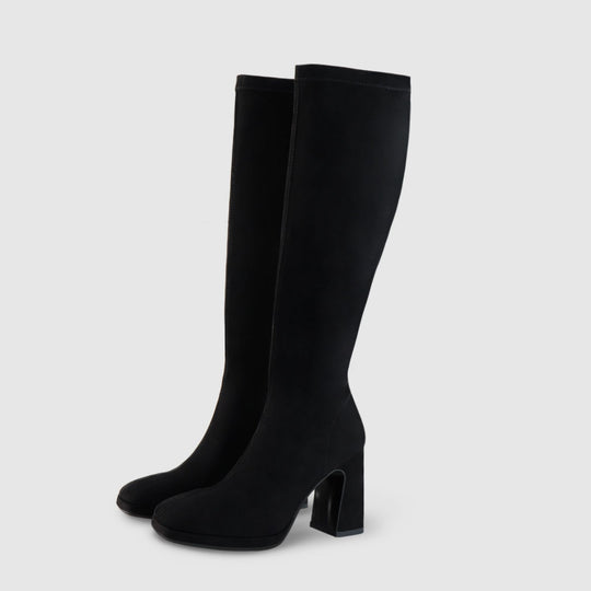 Lodi LIMBO Black Suede Knee High Boots