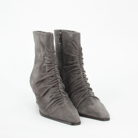 Lodi MENTA Grey Suede Ankle Boots
