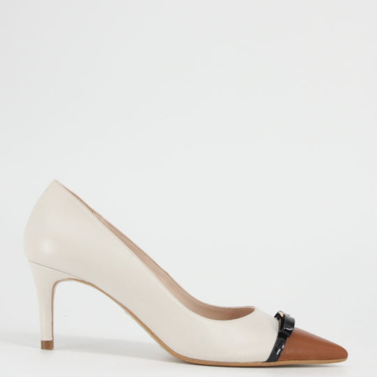 Lodi NANEL Beige Leather Pumps
