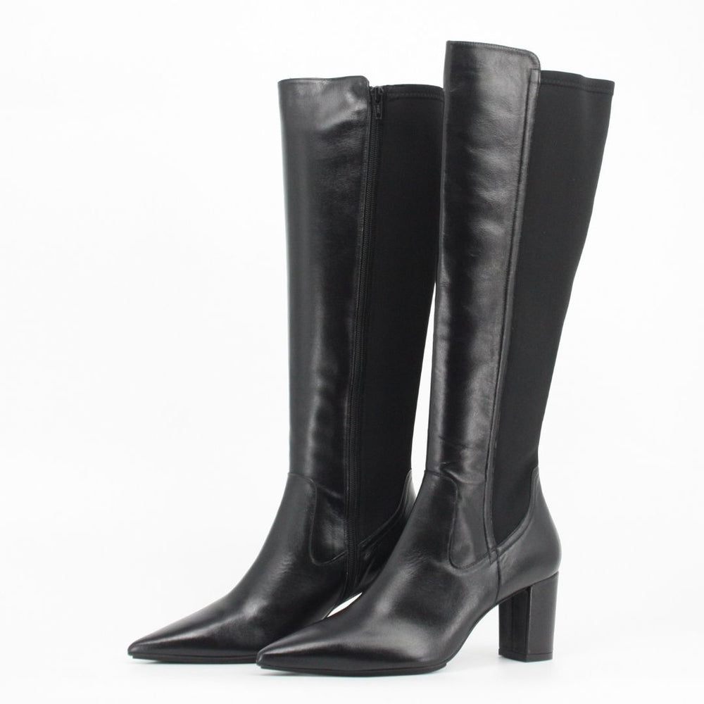 Lodi NEFER Black Leather Knee-high Boots