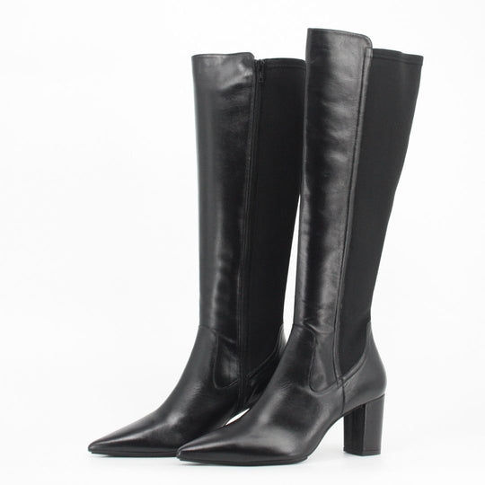 Lodi NEFER Black Leather Knee-high Boots