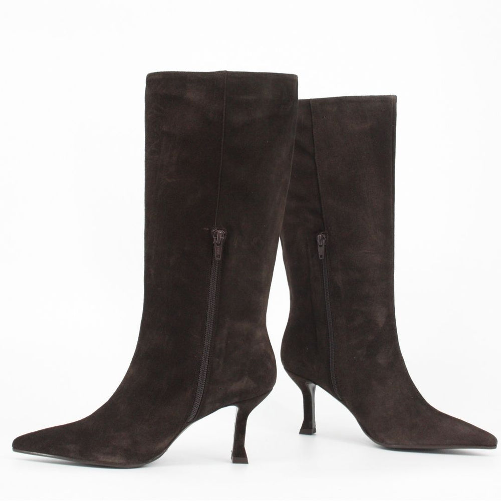 Lodi ROMANA Brown Suede Knee-high Boots