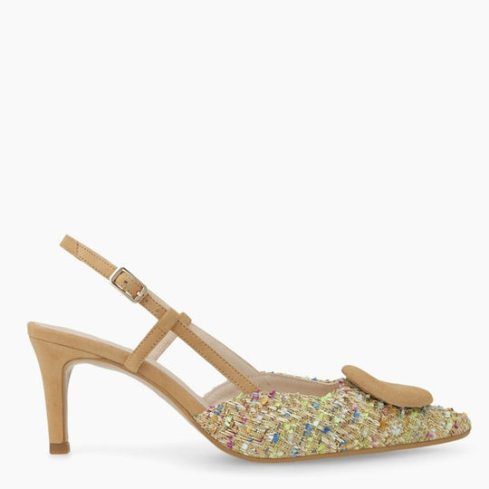 Lodi NIVIS Beige Slingback Court Shoes