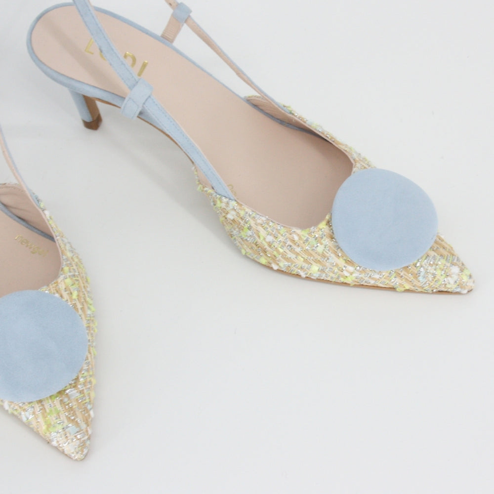 Lodi NIVIS Blue Slingback Court Shoes