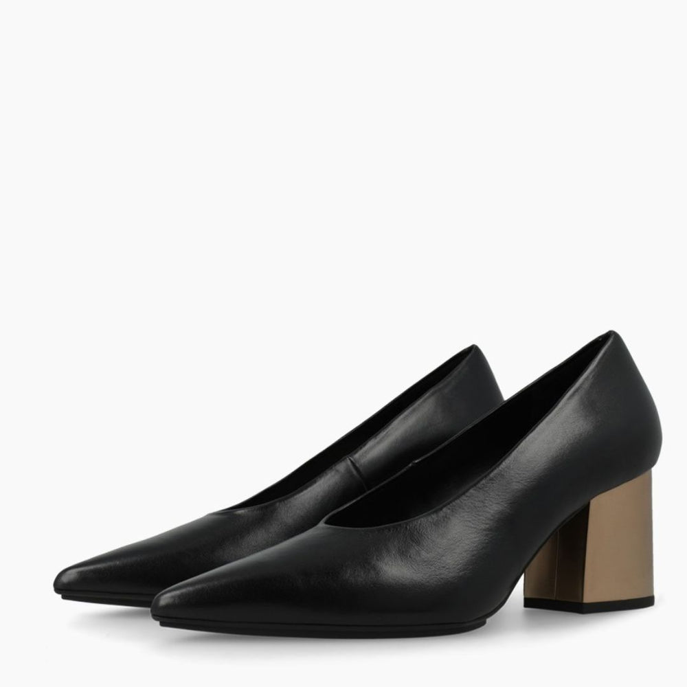 Lodi NORIA Black Leather Pumps