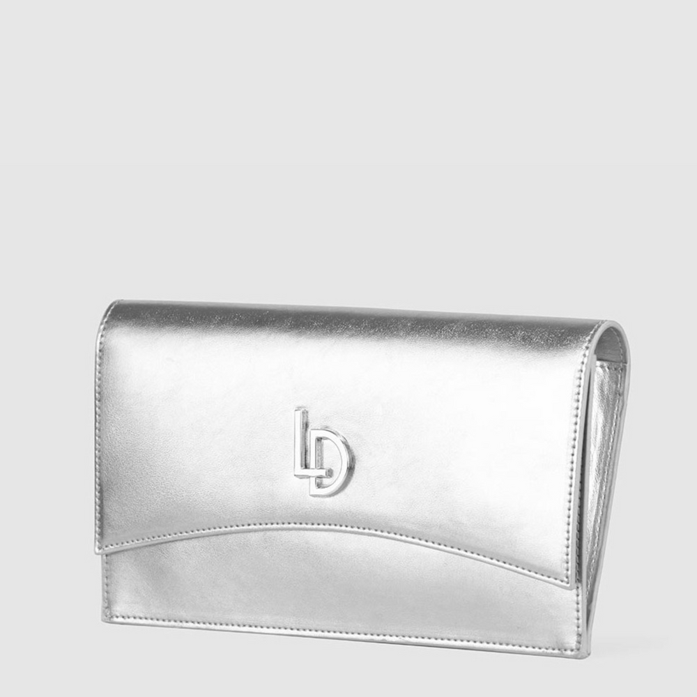 Lodi OLIVIA Silver Clutch Bag