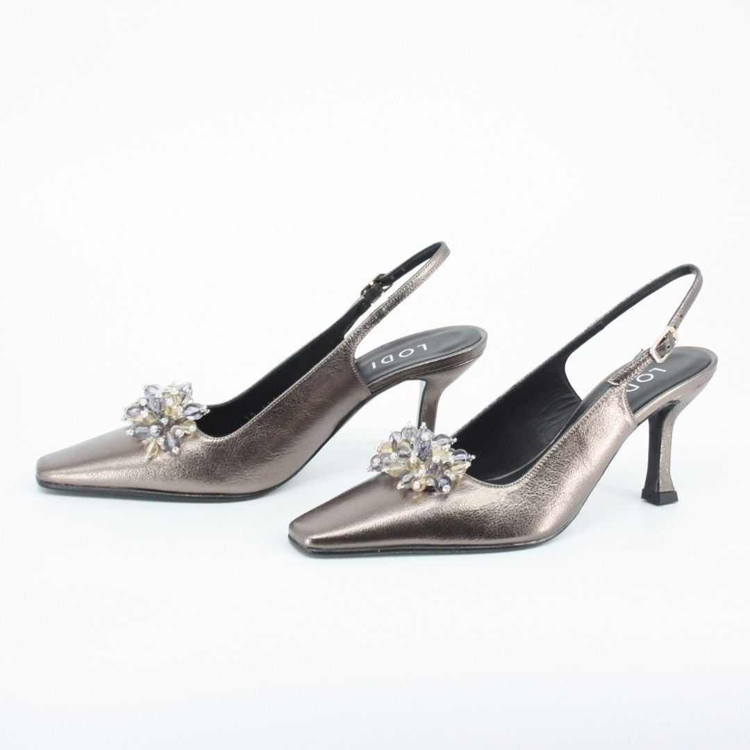 Lodi PAO Gunmetal Jewelled Pump