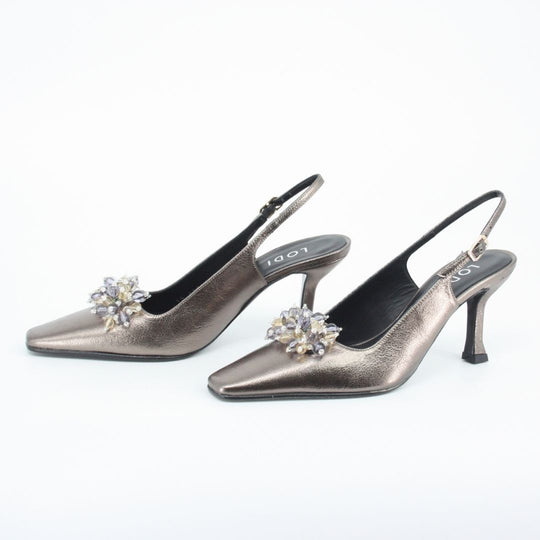 Lodi PAO Gunmetal Jewelled Pump