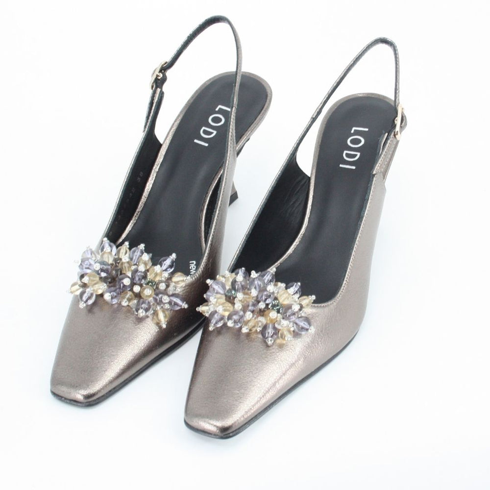 Lodi PAO Gunmetal Jewelled Pump
