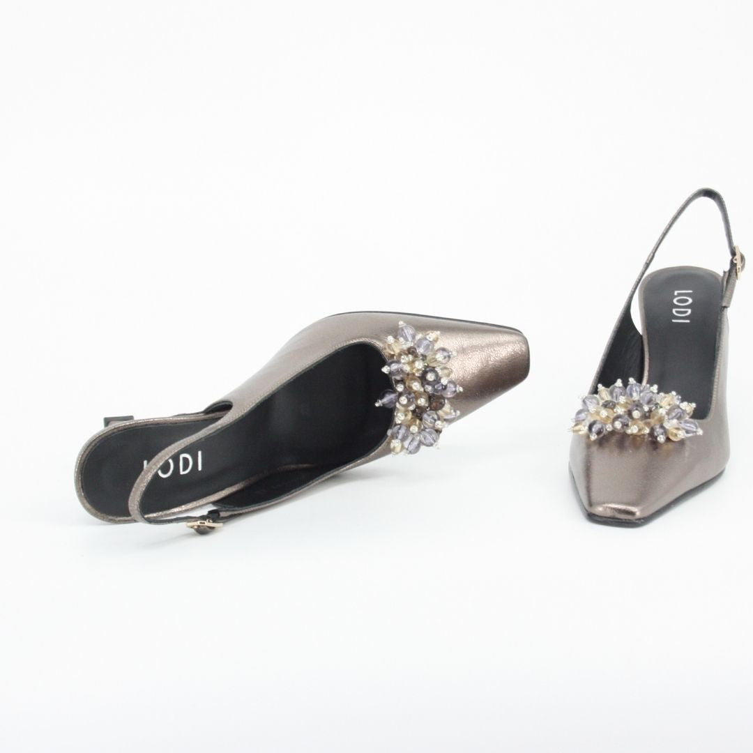 Lodi PAO Gunmetal Jewelled Pump