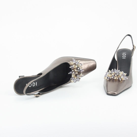 Lodi PAO Gunmetal Jewelled Pump