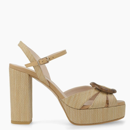 Lodi PAPU Beige Platform Court Shoes
