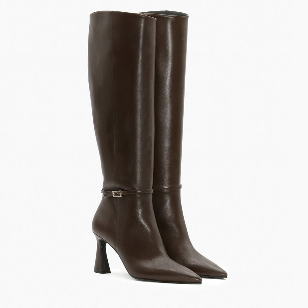 Lodi RALESA Brown Knee-high Leather Boots