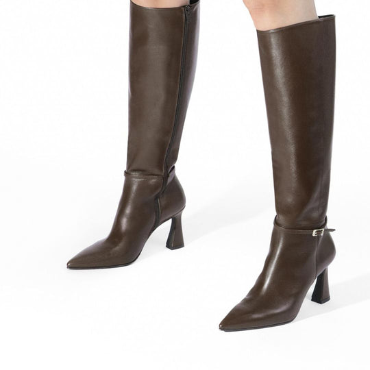 Lodi RALESA Brown Knee-high Leather Boots