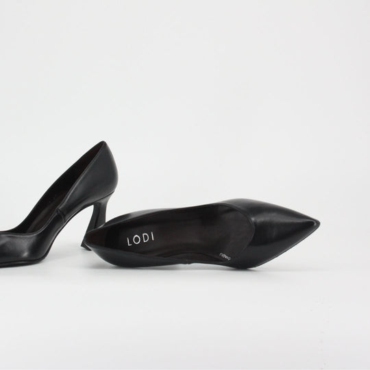 Lodi RALINA Black Leather Pump