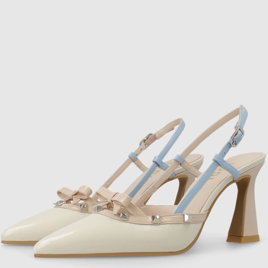 Lodi RAMUSIR Beige Slingback Pumps