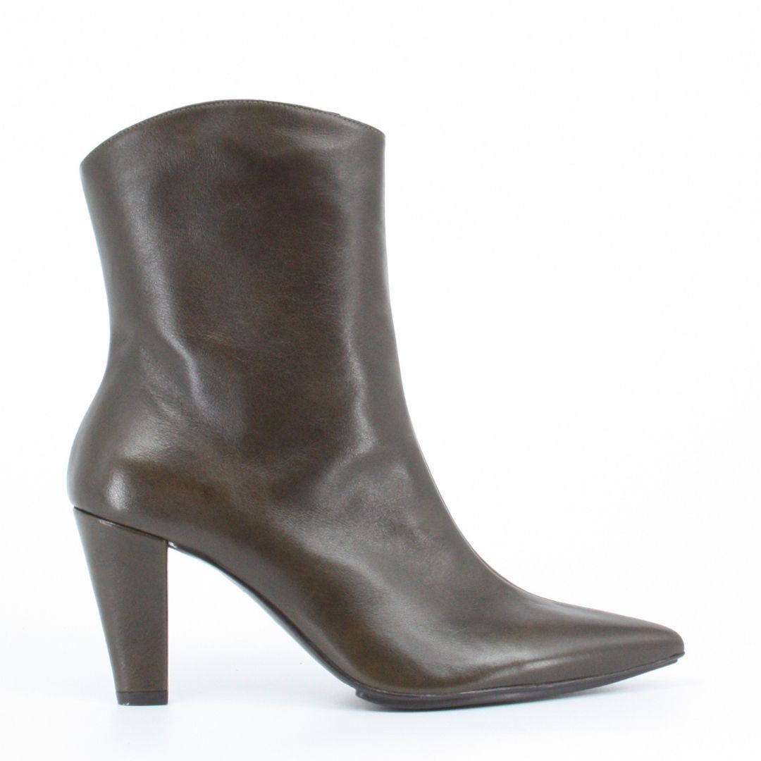 Lodi RECIS Green Leather Ankle Boots