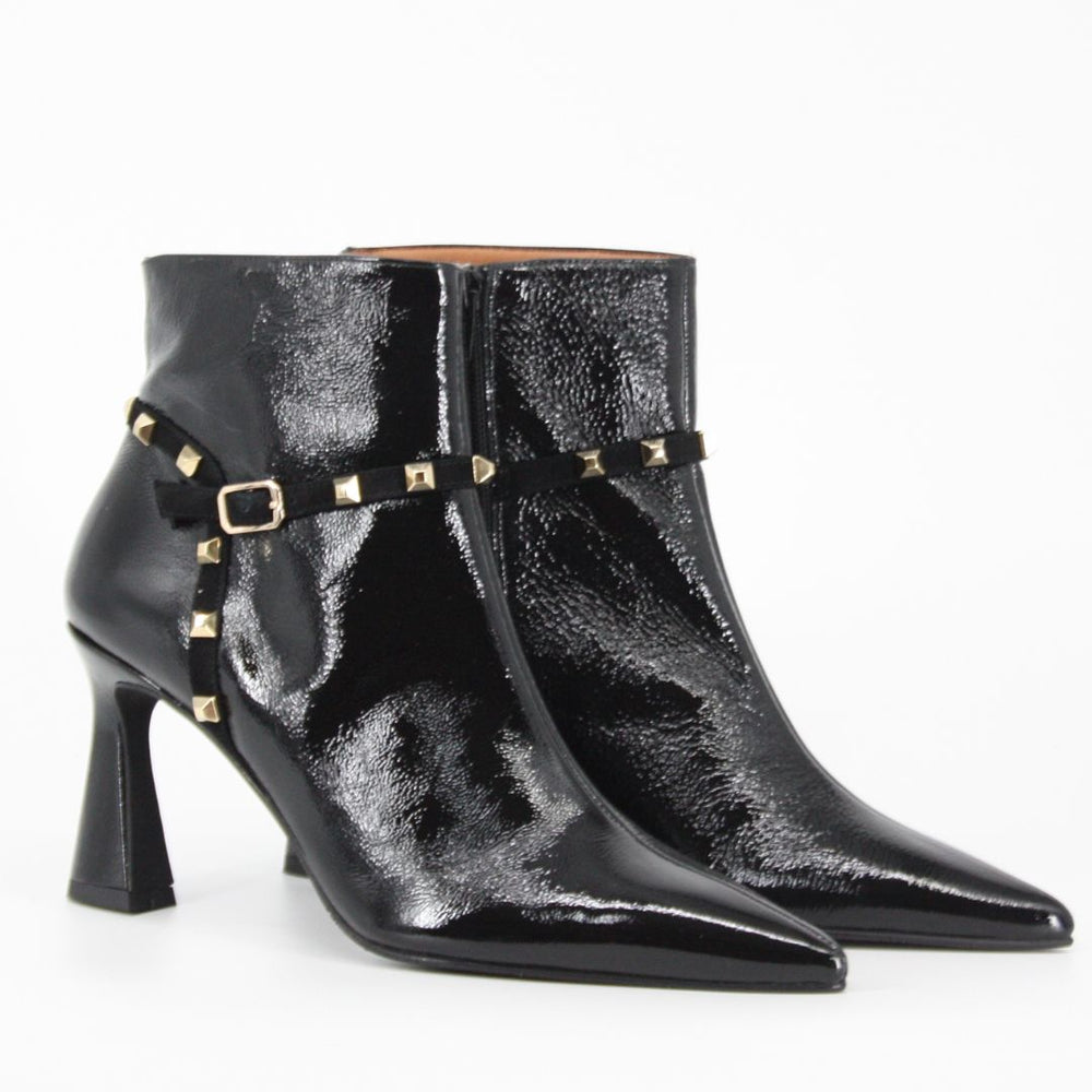 Lodi RELLE Black Studded Leather Boots