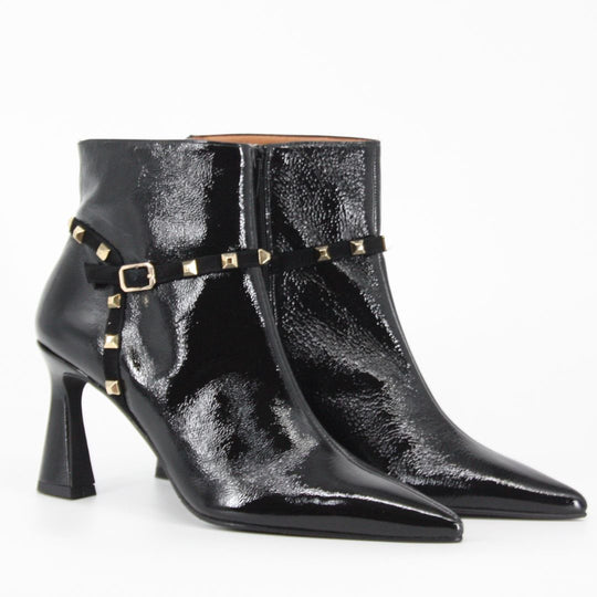 Lodi RELLE Black Studded Leather Boots