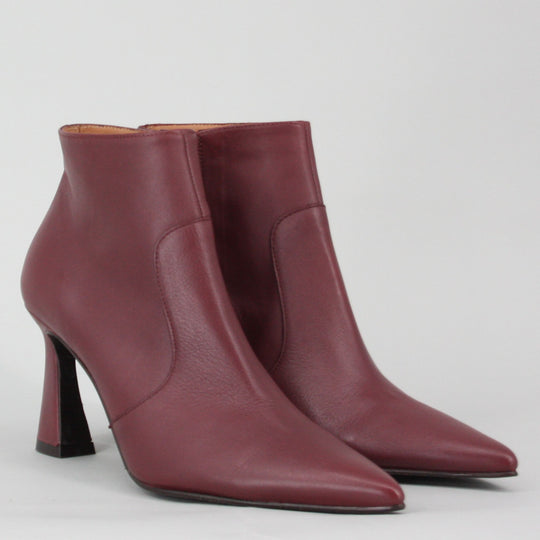 Lodi RETIS Burgandy Leather Ankle Boots