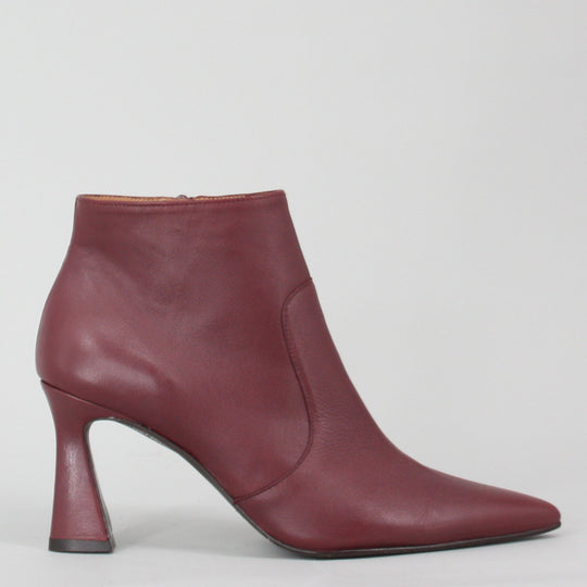 Lodi RETIS Burgandy Leather Ankle Boots