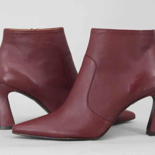 Lodi RETIS Burgandy Leather Ankle Boots