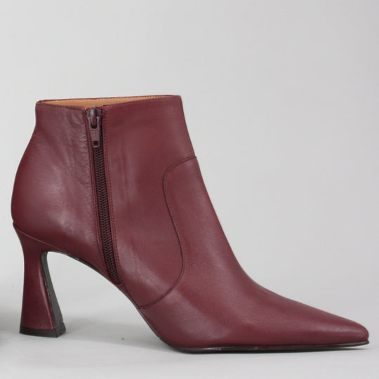 Lodi RETIS Burgandy Leather Ankle Boots