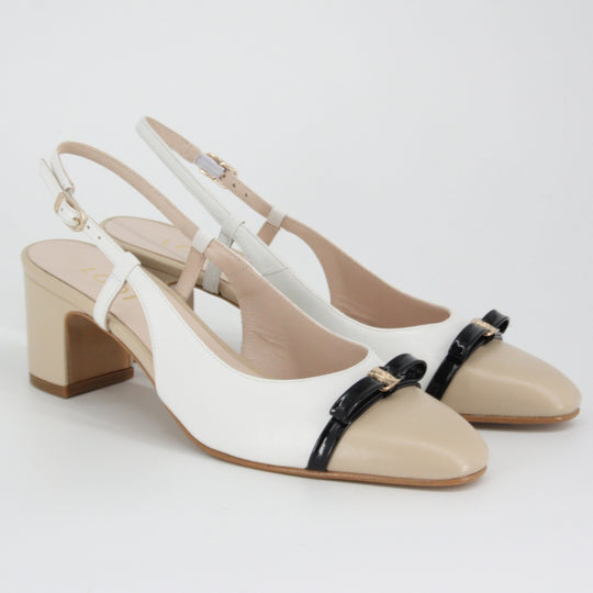 Lodi RIJA Beige Leather Pumps