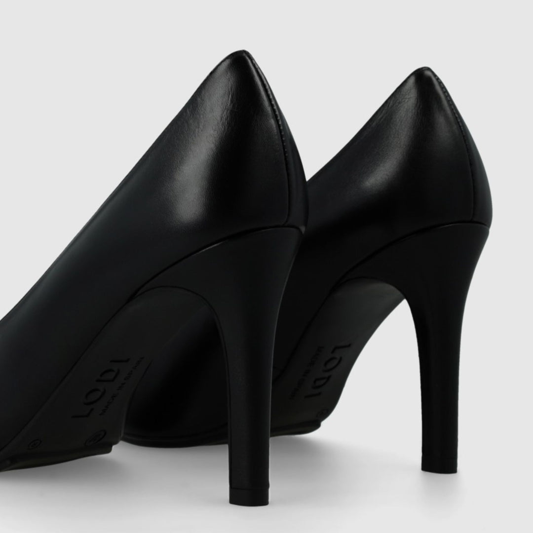 Lodi RINATA Black Leather Pumps