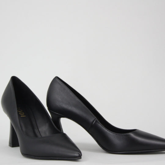 Lodi ROA Black Leather Pumps