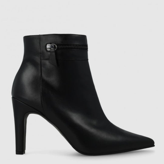 Lodi ROMISU Black Leather Ankle Boots